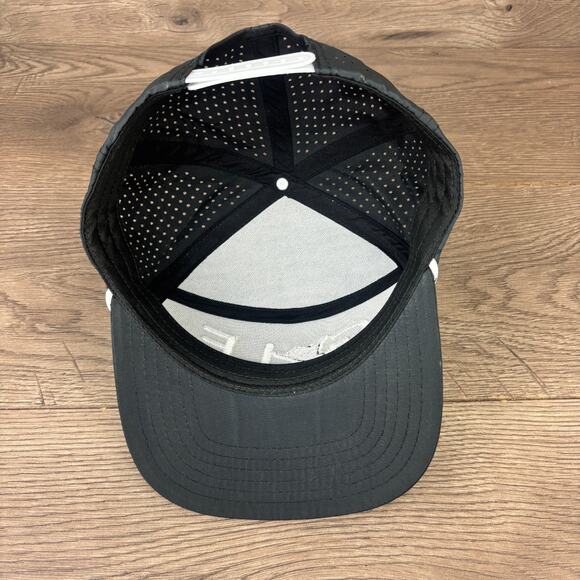 Sunday Swagger GOLF Snapback Hat Men's One Size Black Embroidered Flat Bill Cap - Picture 8 of 9